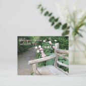 シェークスピア・ガーデンセントラルパークNYCピンクローズ ポストカード (スタンド正面)