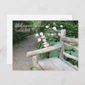 シェークスピア・ガーデンセントラルパークNYCピンクローズ ポストカード (正面/裏面)