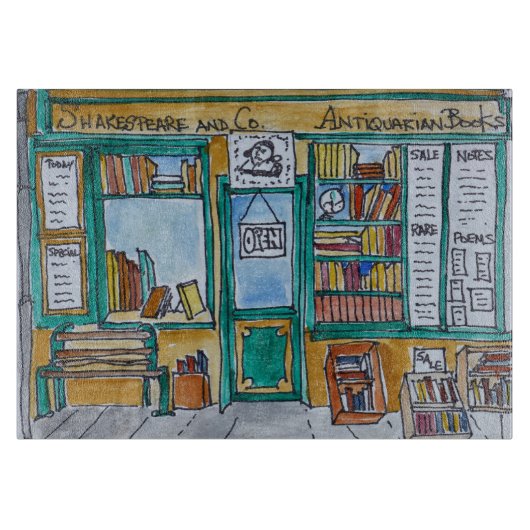 シェークスピア&ココ書店 |セーヌ,パリ カッティングボード (正面)