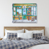 シェークスピア&ココ書店 |セーヌ,パリ キャンバスプリント (インサイチュ (寝室))