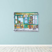 シェークスピア&ココ書店 |セーヌ,パリ キャンバスプリント (インサイチュ (ウッドフロア))