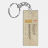 シェークスピア・ソネット116(CXVI)オンパーチメント キーホルダー (正面左)