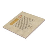 シェークスピア・ソネット116(CXVI)オンパーチメント タイル (側面)