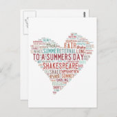 シェークスピア・ソネット18 ポストカード (正面/裏面)