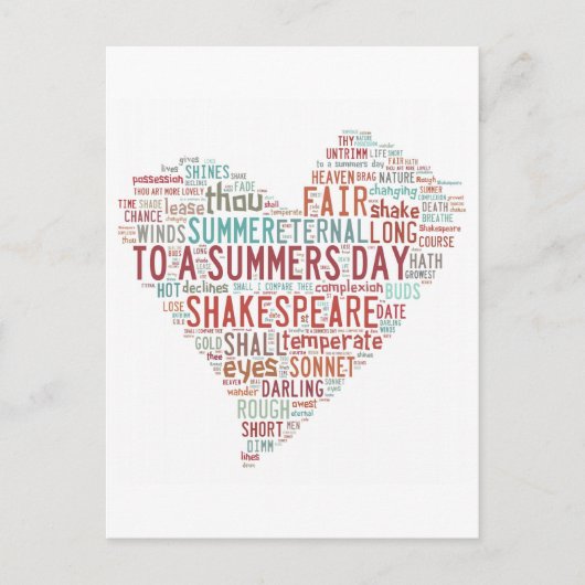 シェークスピア・ソネット18 ポストカード (正面)