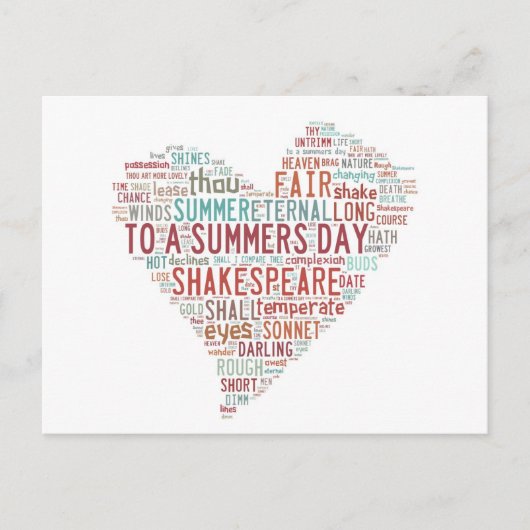 シェークスピア・ソネット18 ポストカード (正面)