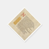 シェークスピア・ソネット55(LV)オン・パーチメント スタンダードカクテルナプキン (角)