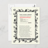 シェークスピア・ソネット# 18 ポストカード (正面/裏面)