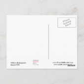 シェークスピア・ソネット# 18 ポストカード (裏面)