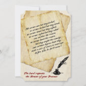 シェークスピア・ラブコンクテーション結婚式招待状 招待状 (正面)