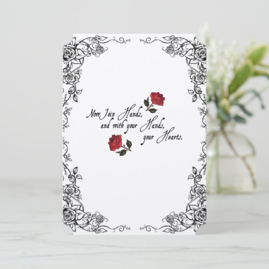 シェークスピア・レッド・ローゼス結婚式招待状 招待状 (スタンド正面)