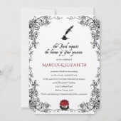 シェークスピア・レッド・ローゼス結婚式招待状 招待状 (裏面)