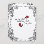 シェークスピア・レッド・ローゼス結婚式招待状 招待状 (正面/裏面)
