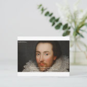 シェークスピア"友人"知恵の引用文ギフト&ティー ポストカード (スタンド正面)