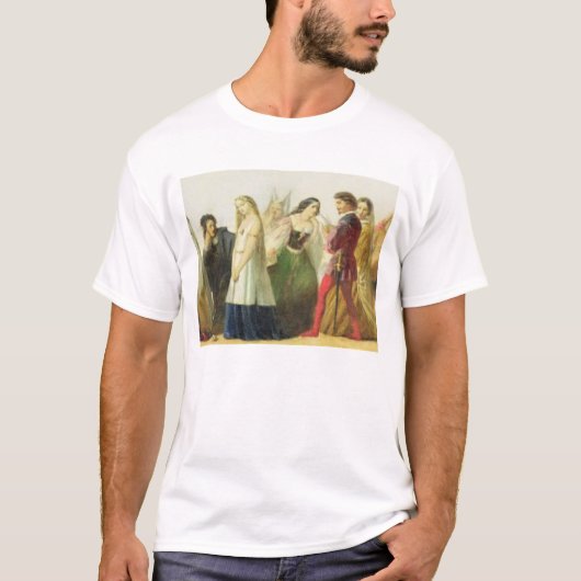 シェークスピア(油からのキャラクターの行列 Tシャツ (正面)