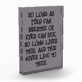 シェークスピア – 男性の限り…... | フォトブロック (左)