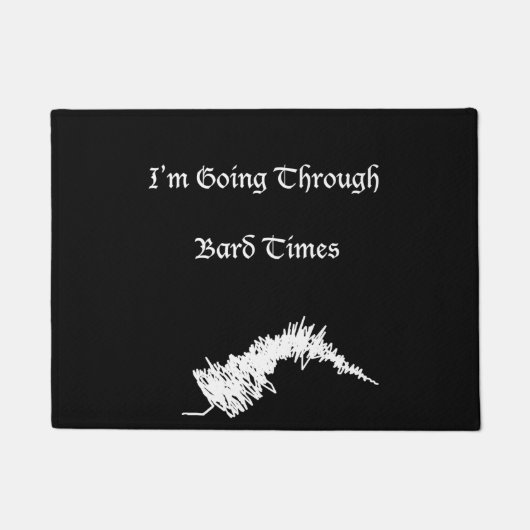 シェークスピア"Bard Times"スローガンおもしろいドアマット ドアマット (正面)