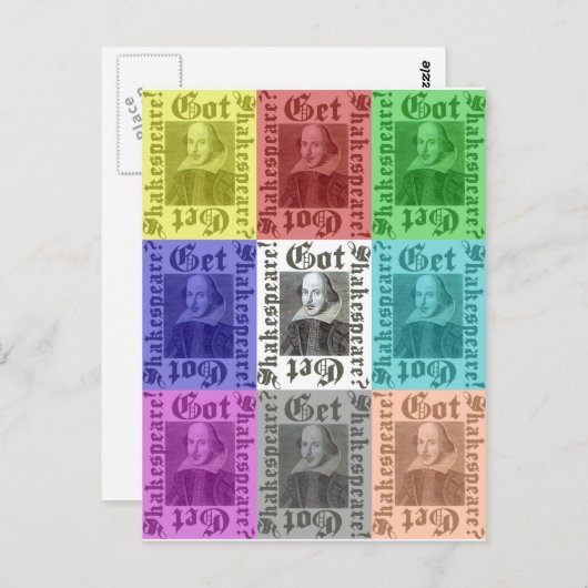 シェークピ得ア?シェイクスピアを取得 ポストカード (正面/裏面)