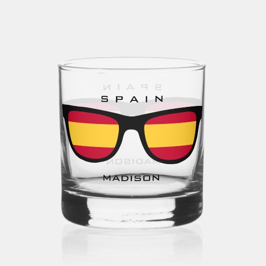シェースペインのズ名前をカスタムする ウイスキーグラス (正面)