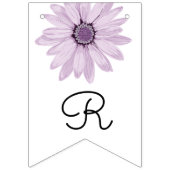 シェーズオブパープルデイジーフローラブライダルシャワー バンティングフラッグ (第3の旗)