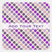 シェーズオブパープル水玉模様ズバイシャーリーテイラー スクエアシール (正面)