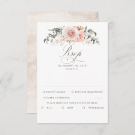 シェーズ自然ベージュボーホウェディングRSVP 出欠カード