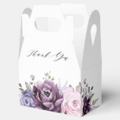 シェーディングオブダスティパープル開花フローラブライダルシャワー フェイバーボックス (オープン)