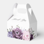 シェーディングオブダスティパープル開花フローラブライダルシャワー フェイバーボックス (正面サイド)