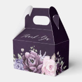 シェーディングオブダスティパープル開花フローラブライダルシャワー フェイバーボックス (正面サイド)