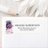 シェーディングオブダスティパープル開花差出人住所 ラベル (インサイチュ)