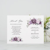 シェーディングオブダスティパープル開花結婚式 プログラム (スタンド正面)