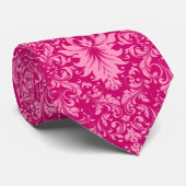 シェーディングオブピンクヴィンテージフローラマスク ネクタイ (ロール)