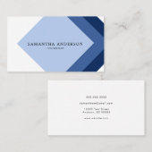 シェーディングオブブルーダイアモンドシンプルモダン 名刺 (正面/裏面)