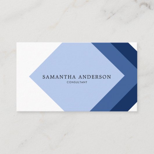 シェーディングオブブルーダイアモンドシンプルモダン 名刺 (正面)