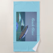 シェーディングオブブルービーチ傘カスタマイズ ビーチタオル (正面)