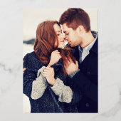 シェーディング – 濃い結婚写真  箔招待状 (裏面)