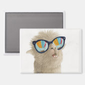 シェードのラマ威厳がある：マグネット3.5"x2.5" マグネット (正面/裏面)