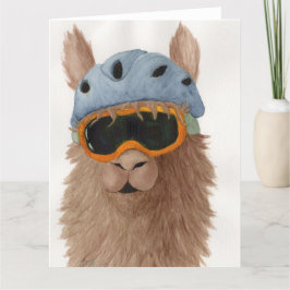 シェードのラマ:1月グリーティングカード 8.5"x11" サンキューカード