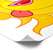 シェードを着間抜けたハッピーサンカートゥーン ポスター (角)