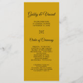 シェードオブオータムリーフ結婚式 プログラム (裏面)