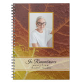 シェードオブオータムリーフ葬儀記念ゲストブック ノートブック (正面)
