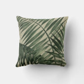 シェードオブグリーンパームリーフ装飾用クッション クッション (裏面)