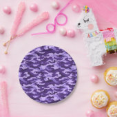 シェードオブパープルカモフラージュパーティースタイル ペーパープレート (パーティー)