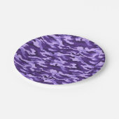 シェードオブパープルカモフラージュパーティースタイル ペーパープレート (アングル)