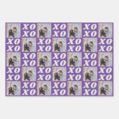 シェードオブパープルクリスマスフォト3ギフト ラッピングペーパーシート (正面2)