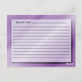 シェードオブパープルレシピカード ポストカード (裏面)