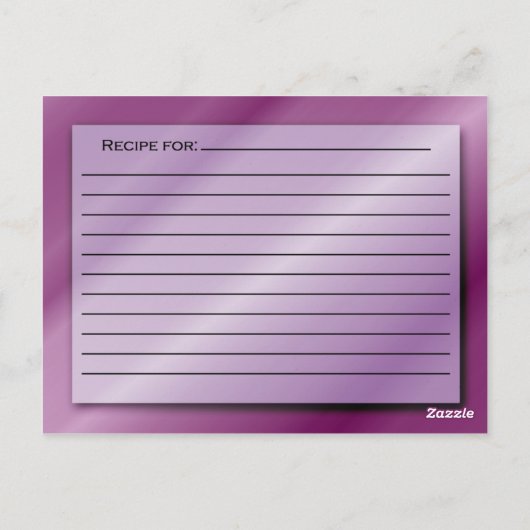 シェードオブパープルレシピカード ポストカード (裏面)