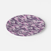 シェードオブピンクカモフラージュパーティースタイル ペーパープレート (アングル)