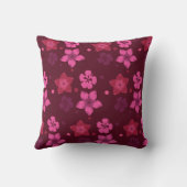 シェードオブピンクハワイアンプリント装飾用クッション クッション (裏面)