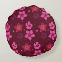 シェードオブピンクハワイアンプリント装飾用クッション